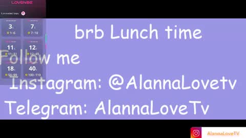 Alanna  online show from July 2026 06:20:01 PM