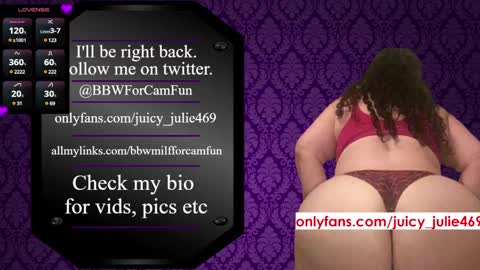 Snapshot of bbwmilfforcamfun chatting on February 2025 02:54:02 PM Julie online show from February 2025 02:54:02 PM