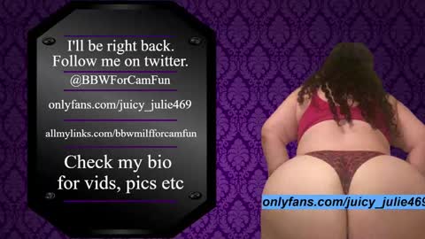 Snapshot of bbwmilfforcamfun chatting on September 2025 01:45:02 PM Julie online show from September 2025 01:45:02 PM