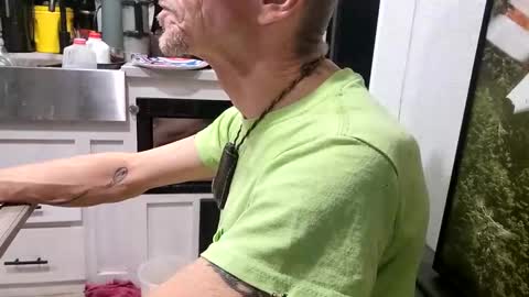 Snapshot of brushsquach chatting on September 2025 07:54:01 AM Steve... aka SkinnieDippin aka TimberTramp online show from September 2025 07:54:01 AM