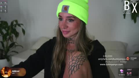 Snapshot of bunnyonyx chatting on February 2025 10:12:01 PM Stephanie Next stream TUESDAY 6pm PDT online show from February 2025 10:12:01 PM