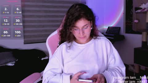 Snapshot of iam_nikki chatting on December 2024 10:01:02 AM On instagram Imm  NikkiHelp me reach 100 likes online show from December 2024 10:01:02 AM