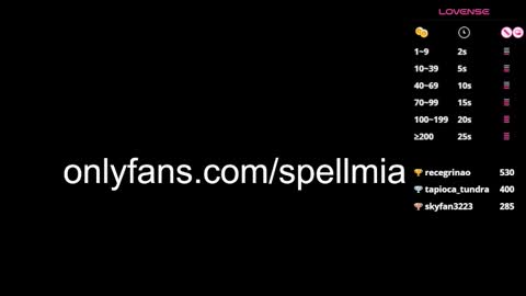 Mia  instagram miasspell online show from February 2025 10:09:02 PM