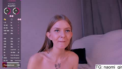 Snapshot of naomigirl33 chatting on December 2024 02:46:02 AM Naomi Dear I will be online at 1200 UTC online show from December 2024 02:46:02 AM