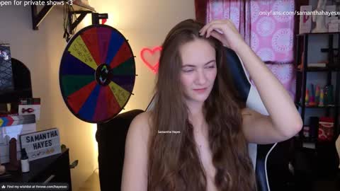Snapshot of samanthahayesxoxo chatting on December 2024 09:17:01 PM The Real Samantha Hayes haha online show from December 2024 09:17:01 PM
