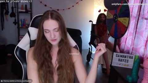 Snapshot of samanthahayesxoxo chatting on February 2025 09:11:02 PM The Real Samantha Hayes haha online show from February 2025 09:11:02 PM