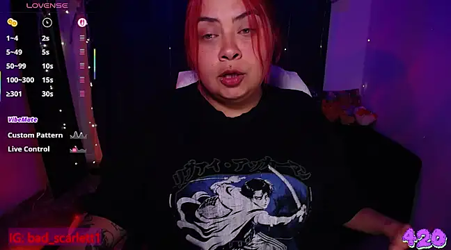 Snapshot of bad_scarlett1 chatting on March 2025 12:18:02 AM bad scarlett1 online show from March 2025 12:18:02 AM