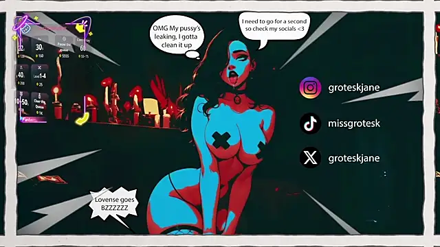 Snapshot of GroteskJane chatting on April 2026 02:54:02 PM GroteskJane online show from April 2026 02:54:02 PM