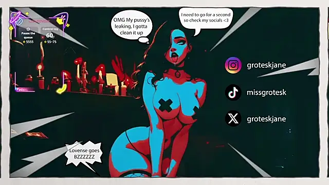 Snapshot of GroteskJane chatting on April 2026 09:59:02 PM GroteskJane online show from April 2026 09:59:02 PM