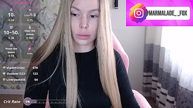 Marmalade Fox online show from April 2026 04:16:01 AM