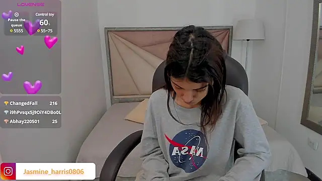 Snapshot of JasmineHarris chatting on February 2025 02:48:01 PM JasmineHarris online show from February 2025 02:48:01 PM