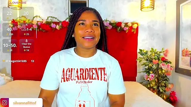 Snapshot of SilvannaFit chatting on December 2025 12:02:02 PM SilvannaFit online show from December 2025 12:02:02 PM