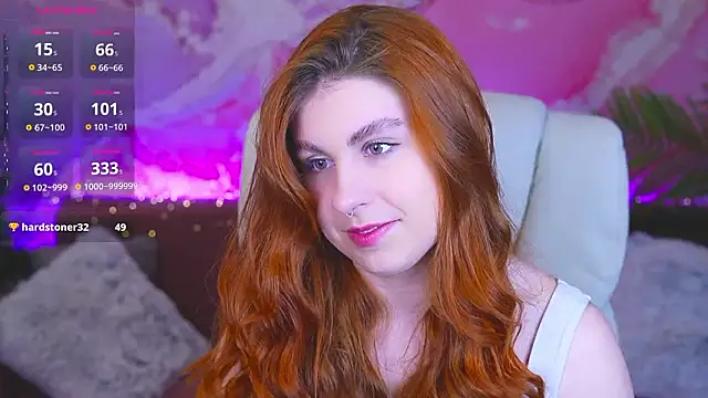 Snapshot of GingerPinky chatting on January 2026 07:23:02 AM GingerPinky online show from January 2026 07:23:02 AM