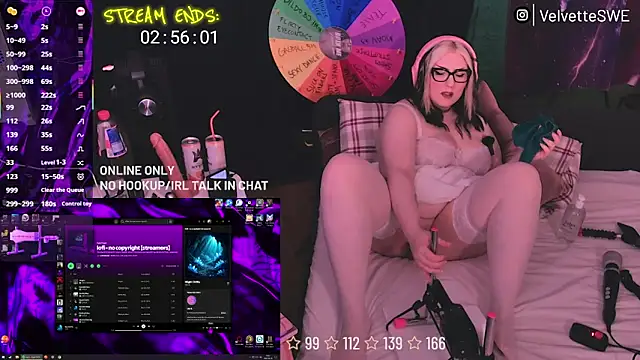 VelvetteSWE online show from June 2026 06:01:01 PM