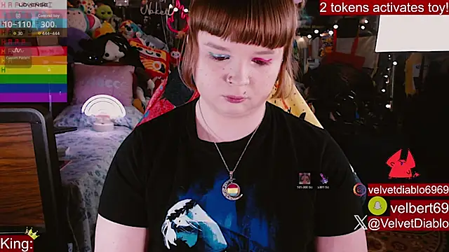 Snapshot of VelvetDiablo chatting on June 2026 12:05:02 AM VelvetDiablo online show from June 2026 12:05:02 AM